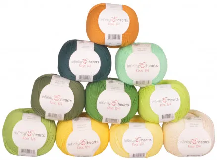 Infinity Hearts Rose 8/4 Garnpaket 19 Gröna och Gula Nyansar - 10 st - Gröna och Gula Nyansar