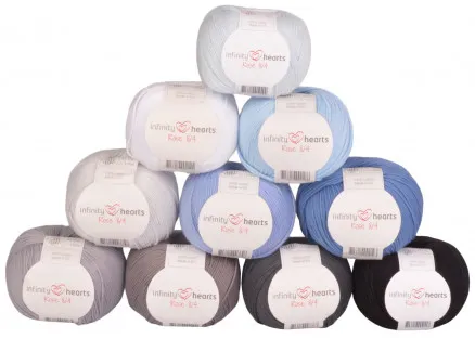 Infinity Hearts Rose 8/4 Garnpaket 14 Blå och Grå Nyanser - 10 st - Garnpaket 14 Blå och Grå Nyanser