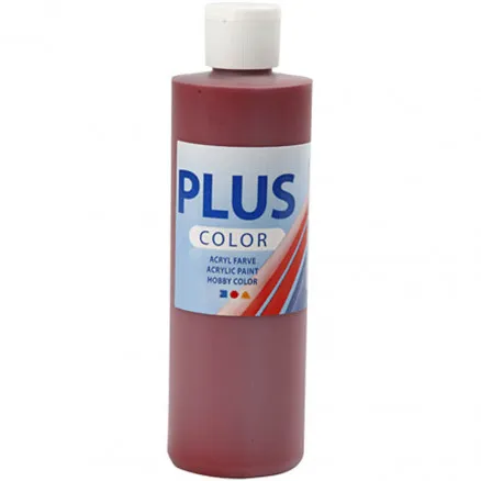 Plus Color hobbyfärg, klarröd, 250 ml/1 st.
