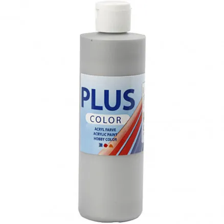 Plus Color hobbyfärg, silver, 250 ml/1 st.